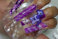 Purple Pony Nail Deesign