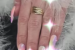 Rainbow Chrome Nails